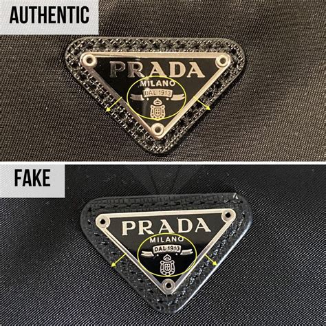 how to spot fake prada handbag|Prada bag authenticity check.